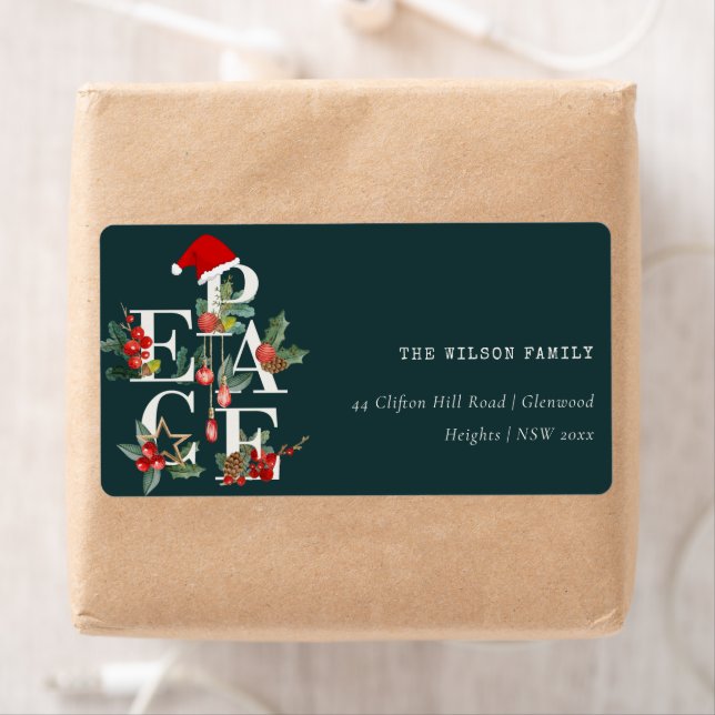 Red Green White Peace Christmas Foliage Address (Insitu)