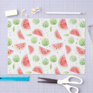Red Green White Watermelons Birthday Tissue Paper