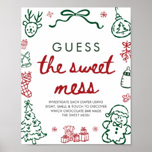 Red Green Winter Christmas Guess The Sweet Mess Poster