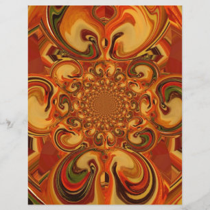 Red green yellow Cool Retro Vintage flowers design