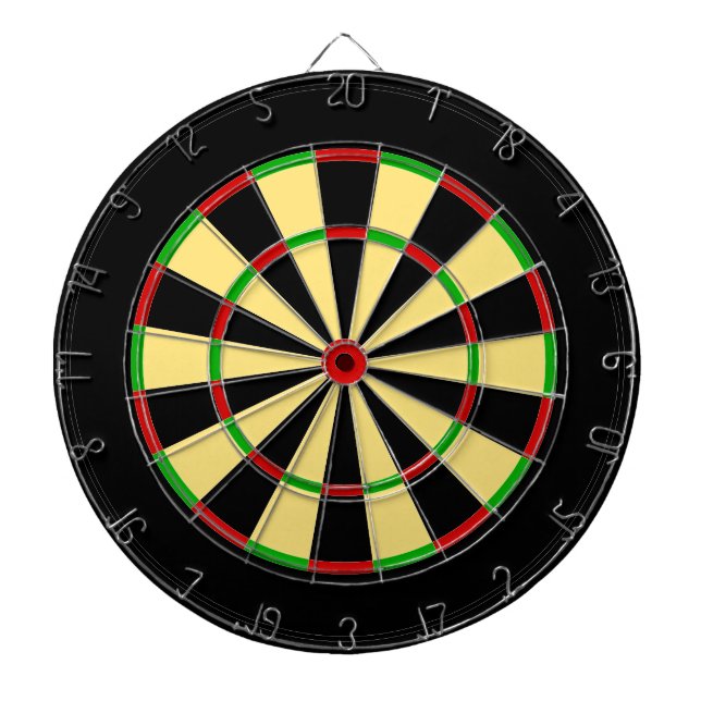 Red Green Yellow Festive  Dartboard (Front)