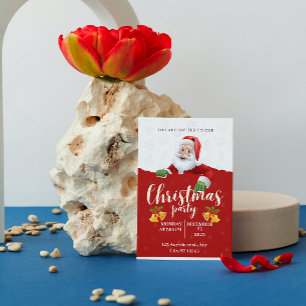 Red Green Yellow Modern Christmas Party Invitation