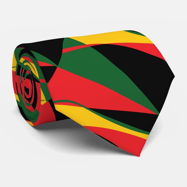 Red Green Yellow Neck Tie (Rolled)