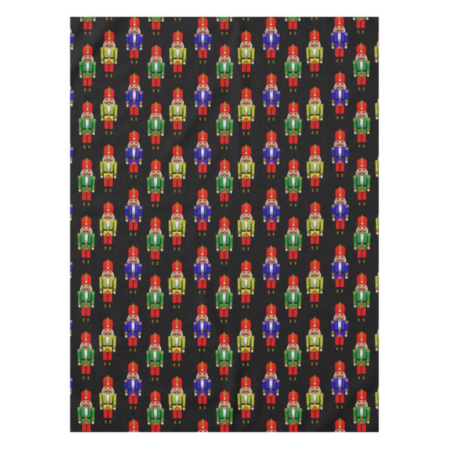 Red Green Yellow Nutcracker Tiled Pattern Tablecloth (Front)