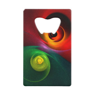 Red Green Yin Yang Modern Abstract Art Pattern #20