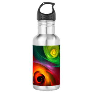 Red Green Yin Yang Modern Abstract Art Pattern #20 532 Ml Water Bottle
