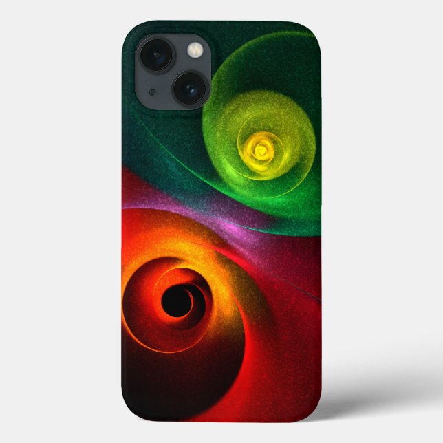 Red Green Yin Yang Modern Abstract Art Pattern #20 Case-Mate iPhone Case (Back)