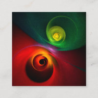 Red Green Yin Yang Modern Abstract Art Pattern #20
