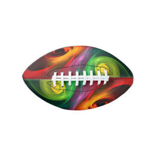 Red Green Yin Yang Modern Abstract Art Pattern #20 Football