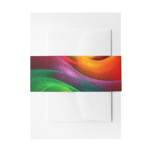 Red Green Yin Yang Modern Abstract Art Pattern #20 Invitation Belly Band