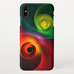 Red Green Yin Yang Modern Abstract Art Pattern #20 iPhone Case