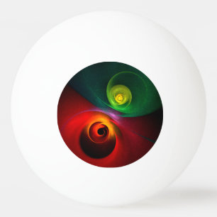 Red Green Yin Yang Modern Abstract Art Pattern #20 Ping Pong Ball