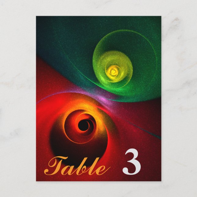 Red Green Yin Yang Modern Abstract Art Pattern #20 Postcard (Front)