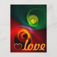 Red Green Yin Yang Modern Abstract Art Pattern #20