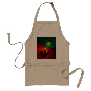Red Green Yin Yang Modern Abstract Art Pattern #20 Standard Apron