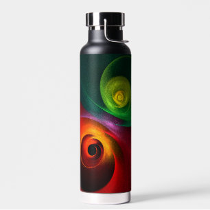 Red Green Yin Yang Modern Abstract Art Pattern #20 Water Bottle