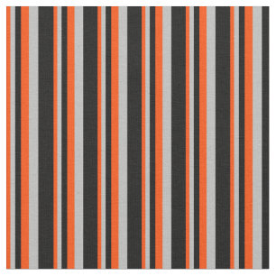 Red, Grey, and Black Coloured Stripes Fabric