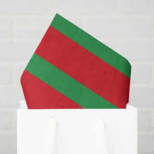 Red, grey and green stripes pattern tissue paper