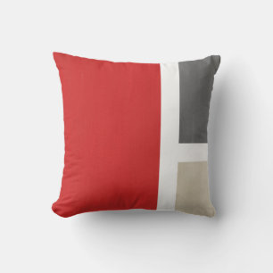 Red Grey Beige Modern Cushion