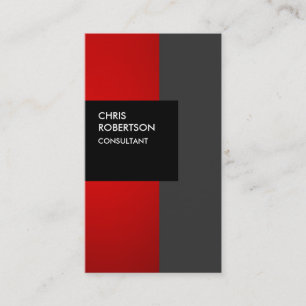 Red Grey Black Creative Business Card