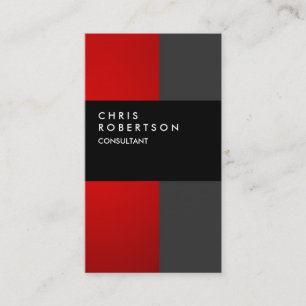 Red Grey Black Creative Business Card
