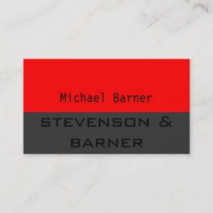 Red, Grey Black Out Business Card