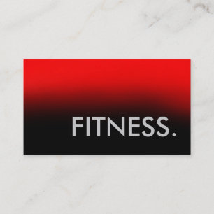 Red Grey Black Trainer Fitness Business Card