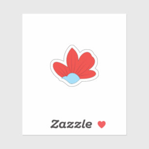 red, grey, blue colour Custom-Cut Vinyl Sticker