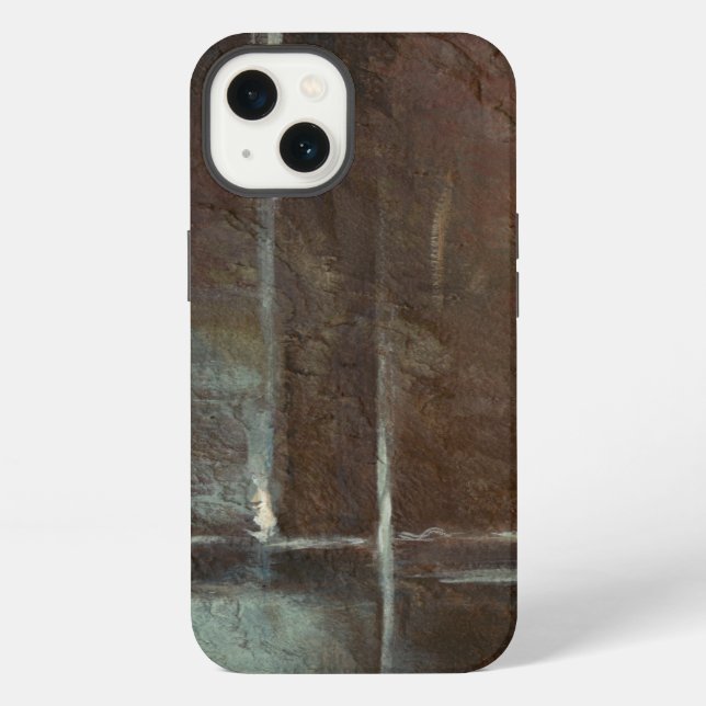 Red & Grey Brick Wall iPhone Case (Back)