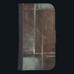 Red & Grey Brick Wall Samsung S4 Wallet Case<br><div class="desc">A lovely red and grey brick wall is depicted in this work by Ethan Harper. It could be the outside of a very old building or the inside of a rustic shower. No matter the subject, the colours and the painting style give the piece a very lifelike feeling. Get a...</div>
