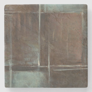 Red & Grey Brick Wall Stone Coaster