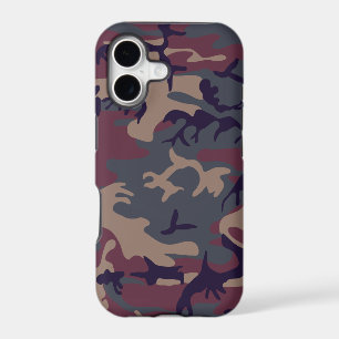 Red grey brown camouflage design
