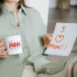 Red Grey Cute Best Mum Ever Coffee Mug<br><div class="desc">Red and grey Best Mum Ever cute typography Mother's Day coffee mug design.
Optional custom text message.</div>