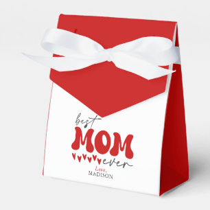 Red Grey Cute Best Mum Ever Favour Box