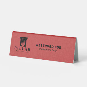 Red Grey Linen Custom Logo