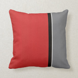Red Grey Modern Cushion