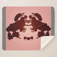 Red Grey Rorschach Inkblot Test