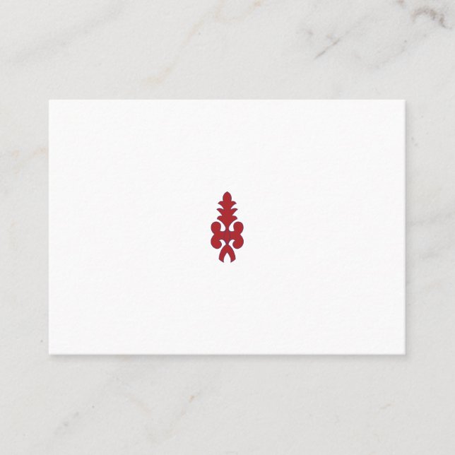 red, grey, violet illustration Design Place Card (Front)