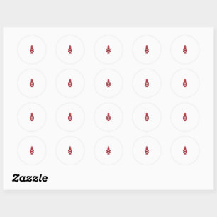 red, grey, violet illustration Design Sticker