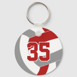 red grey volleyball buy single or bulk orders key ring
