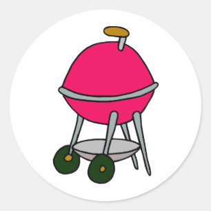 Red Grill Classic Round Sticker