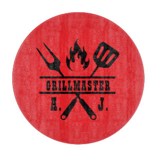 Red Grillmaster Utensil Cutting Board