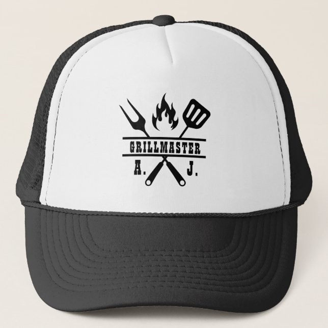Red Grillmaster Utensil  Trucker Hat (Front)