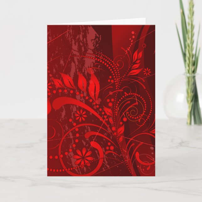 red grunge card (Front)