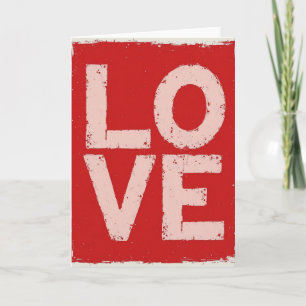 Red Grunge Love Card