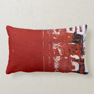 Red Grunge Lumbar Cushion