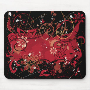 red grunge mouse pad