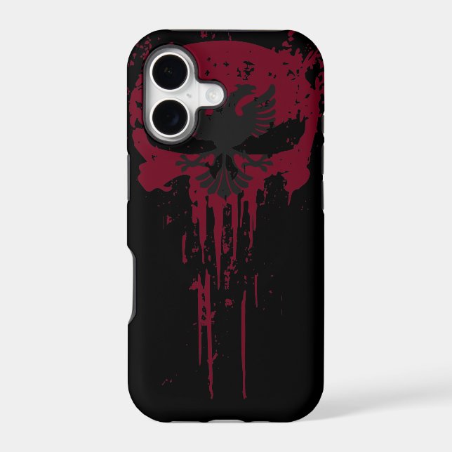 RED Grunge skull  Case-Mate iPhone Case (Back)
