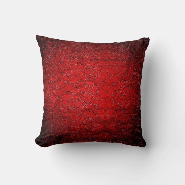 Red grunge texture black gradient cushion (Front)