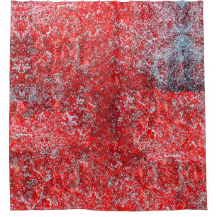 Red grunge textureabstract,ancient,art,background, shower curtain